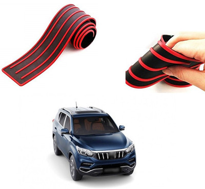 PRTEK Rubber Car Bumper Guard(Black, Red, Pack of 1, Mahindra, Universal For Car)