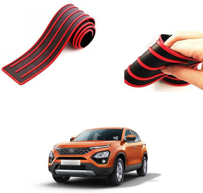 PRTEK Rubber Car Bumper Guard(Black, Red, Pack of 1, Tata, Universal For Car)