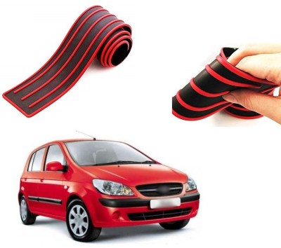 PRTEK Rubber Car Bumper Guard(Black, Red, Pack of 1, Hyundai, Getz)