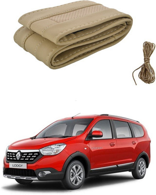 Auto Smart Look Hand Stiched Steering Cover For Renault Lodgy(Beige, Leatherite)