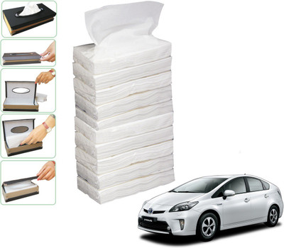 KOZDIKO 10 SET REFILLER WITH 100 PULLS (200 SHEETS) FOR TOYOTA PRIUS Vehicle Tissue Dispenser(White)