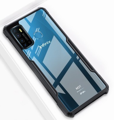 MatteSmoke Back Cover for Infinix Hot 9 Pro(Black, Camera Bump Protector, Pack of: 1)