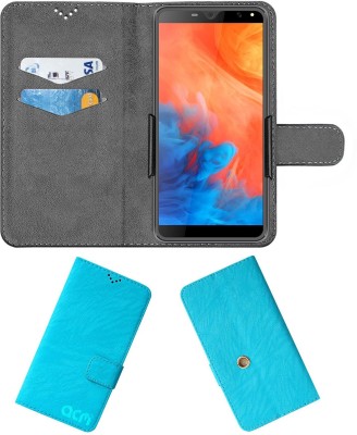 ACM Flip Cover for Ismart Bold(Blue, Cases with Holder, Pack of: 1)