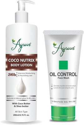 Aysun Body Lotion & Oil Control Face wash Combo Pack of 2(2 Items in the set)