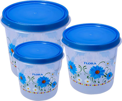 KUBER INDUSTRIES Plastic Grocery Container  - 10000 ml(Pack of 3, Blue)