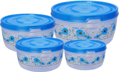 KUBER INDUSTRIES Plastic Grocery Container  - 3000 ml(Pack of 4, Blue)