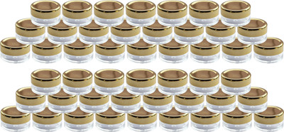 nsb herbals Plastic Utility Container  - 8 ml(Pack of 48, Clear, Gold)