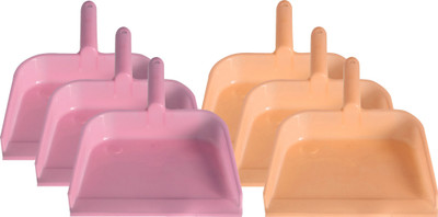KUBER INDUSTRIES Plastic Dustpan(Pink, Orange)