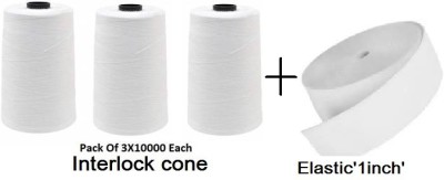 DIARA Elastic Thread and Cord White Elastic(25 m)