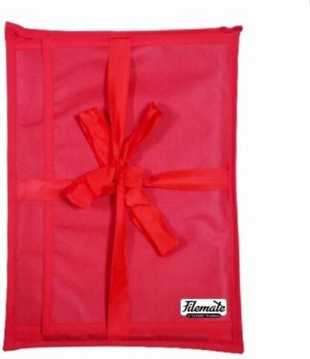 FileMate Hardboard and Tetron Cloth Four Flapper Folder(Set Of 1, Red)