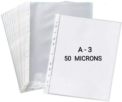 R K SALES Plastic Sheet Protector(Set Of 100, Transparent)