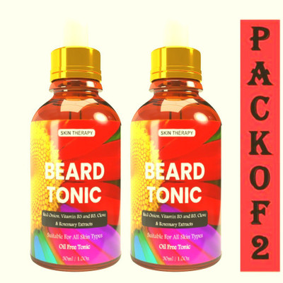 Manarya Sun's Heart Clove Extract Enriched Beard Growth Tonic, Pack of 2, 30ml Each Hair Oil(60 ml)