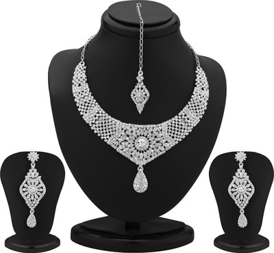 Sukkhi Alloy Rhodium White Jewellery Set(Pack of 1)