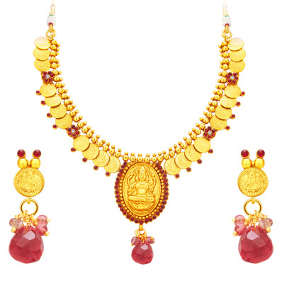 Sukkhi Alloy Gold-plated Gold Jewellery Set(Pack of 1)