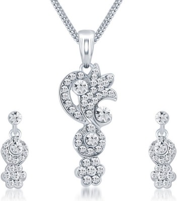 Sukkhi Alloy Rhodium White Jewellery Set(Pack of 1)