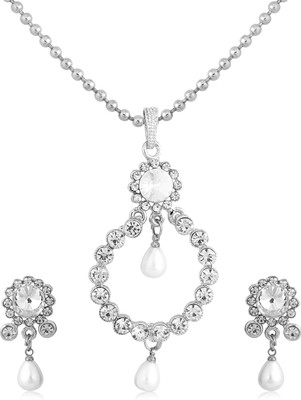 Sukkhi Alloy Rhodium White Jewellery Set(Pack of 1)