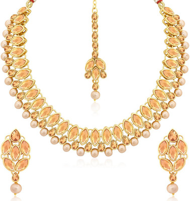 Sukkhi Alloy Gold-plated Gold Jewellery Set(Pack of 1)