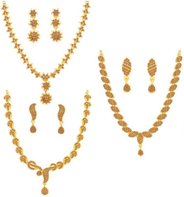 Sukkhi Alloy Gold-plated Brown Jewellery Set(Pack of 1)