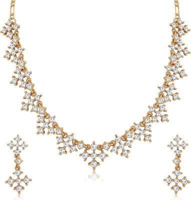 Sukkhi Alloy Gold-plated White Jewellery Set(Pack of 1)