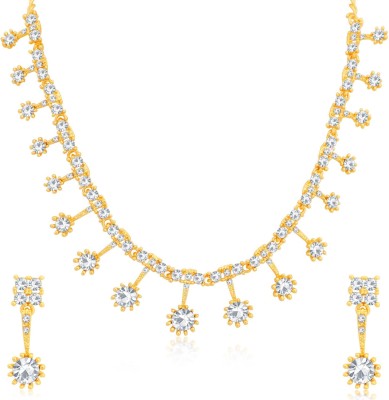Sukkhi Alloy Gold-plated White Jewellery Set(Pack of 1)