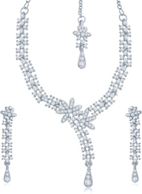 Sukkhi Alloy Rhodium White Jewellery Set(Pack of 1)