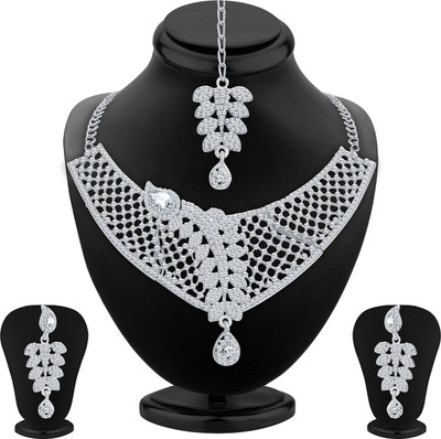 Sukkhi Alloy Rhodium White Jewellery Set(Pack of 1)