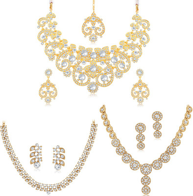 Sukkhi Alloy Gold-plated Gold Jewellery Set(Pack of 1)