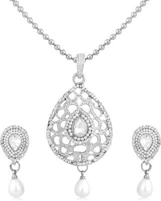 Sukkhi Alloy Rhodium White Jewellery Set(Pack of 1)