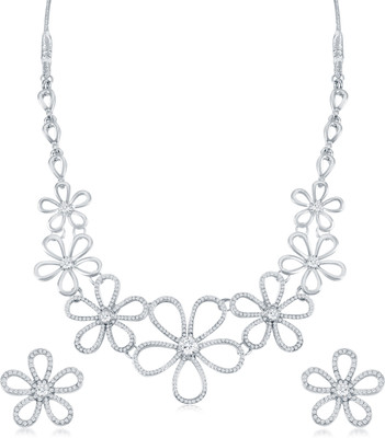 Sukkhi Alloy Gold-plated Silver Jewellery Set(Pack of 1)