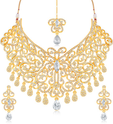 Sukkhi Alloy Gold-plated Gold Jewellery Set(Pack of 1)