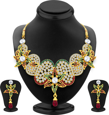 Sukkhi Alloy Gold-plated Gold Jewellery Set(Pack of 1)