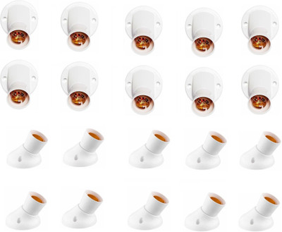 JELECTRICALS Angle Mix Desgin Bulb Holder -Pack of 20 Plastic Light Socket(Pack of 20)