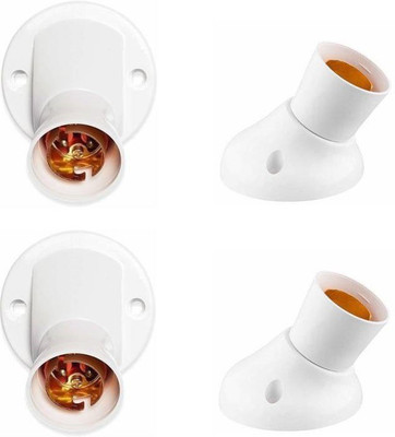 JELECTRICALS Angle Mix Desgin Bulb Holder -Pack of 4 Plastic Light Socket(Pack of 4)
