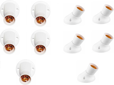 JELECTRICALS Angle Mix Desgin Bulb Holder -Pack of 10 Plastic Light Socket(Pack of 10)