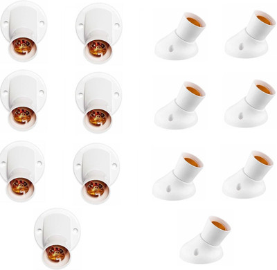 Electro Factory Angle Mix Desgin Bulb Holder -Pack of 14 Plastic Light Socket(Pack of 14)