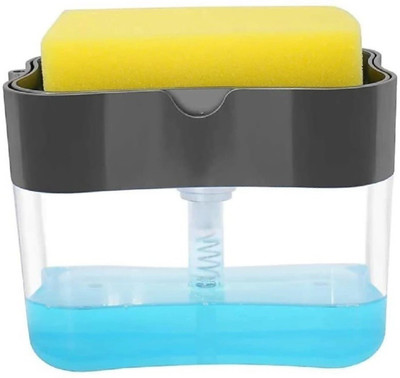 TEDRED soap pump dispenser for Dishwasher Liquid Holder with sponge 400 ml Soap, Liquid Dispenser(Multicolor)