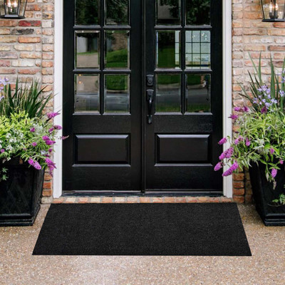 7 CLOUDS INDIA PP (Polypropylene) Door Mat(Black, Medium)