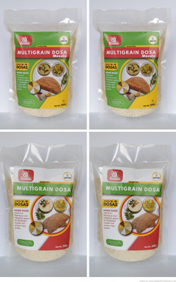 Sri Aprameya Food Products Multigrain Dosa Mix Combo 2 Masala and 2 Plain 2 kg(Pack of 4)