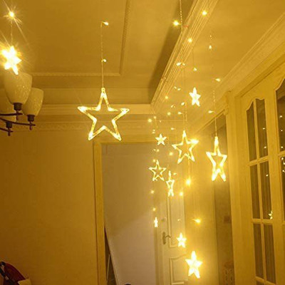 ICECLOUD 136 LEDs 3.05 m Yellow Flickering Star Rice Lights(Pack of 1)