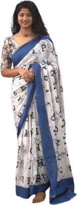 NIKHILAM Printed Handloom Pure Cotton Saree(Multicolor)