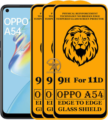 HQ Protection Edge To Edge Tempered Glass for Oppo A54(Pack of 3)
