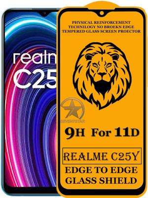 SEVEN7STAR Edge To Edge Tempered Glass for Realme C25Y(Pack of 1)