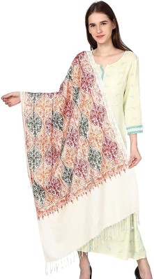 Kashmiri queen Viscose Embroidered Women Shawl(Multicolor)