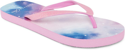 Forever Glam By Pantaloons Women Flip Flops(Pink , 4)