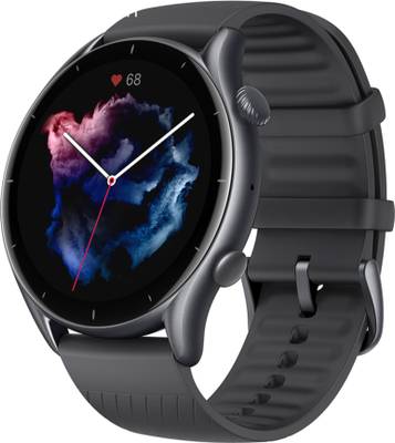 Amazfit GTR 3 1.3 HD AMOLED with Always on Display and powerful Zepp OS Smartwatch  (Black Strap, Regular)
