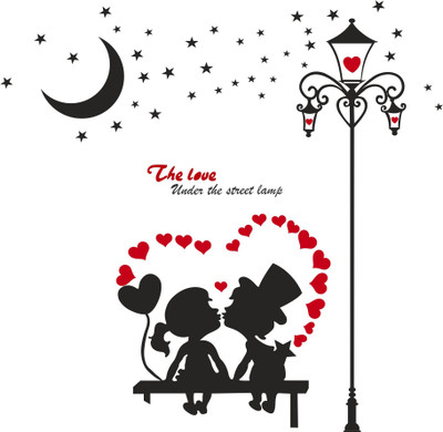 Divine studio 101 cm Cats Love Sitting On Tree Branch Wall Sticker Standard Size -101cmx50cm Color - Multicolor Self Adhesive Sticker(Pack of 1)