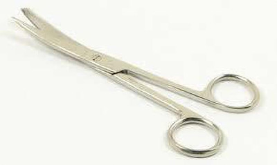Forgesy Imported Quality DRESSING OPERATING SCISSOR BLUNT/SHARP CURVED 6'' (152MM) Littauer scissors(Blunt/Sharp Blades)