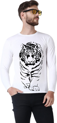OJSR Printed Men Round Neck White T-Shirt