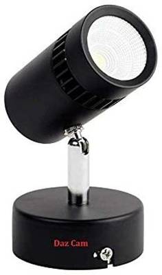 Daz Cam Black Body Adjustable Surface Mounted LED Spot Wall Light(Focus Light/Picture Light/Highlighter) (White in Color), 9 Watt : Pack of 1) Night Lamp