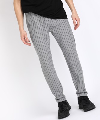 CAMPUS SUTRA Striped Men Grey Track Pants